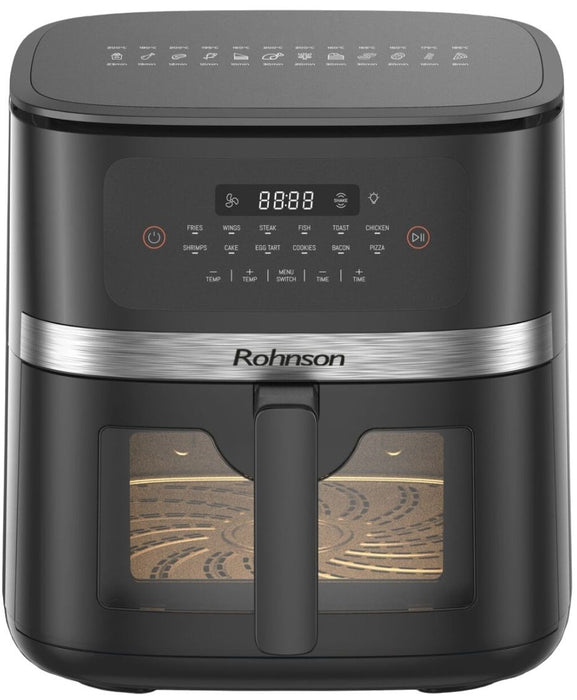Фритюрник с горещ въздух Rohnson - R-2867, 1800W, 7 l, сив