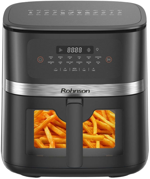 Фритюрник с горещ въздух Rohnson - R-2867, 1800W, 7 l, сив