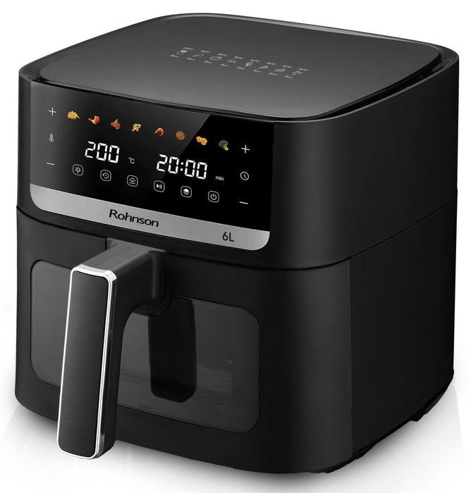 Фритюрник с горещ въздух Rohnson - R-2883, 1500 W, 6 l, черен