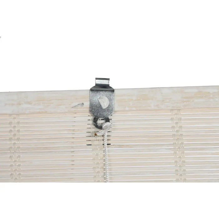 Ролетни щори DKD Home Decor Лакиран Бял Бамбук 120 x 2 x