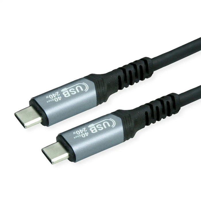 Кабел ROLINE USB4 Gen3 C-C M/M 240W 0.8 m Скорост до 40 Gbit/s