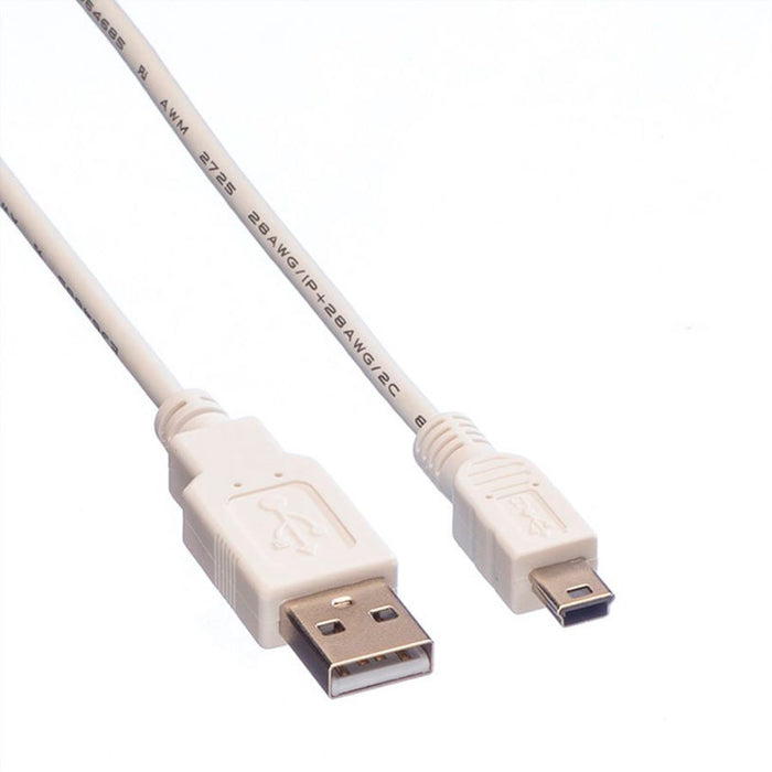 Кабел ROLINE USB 2.0 A-mini B M/M 1.8 m