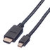 Кабел от източник с mini DisplayPort ROLINE към приемник с HDMI mini DisplayPort ->HDMI M/M 2m работи само в тази посока