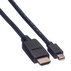 Кабел от източник с Mini DisplayPort ROLINE към приемник с HDMI miniD.Port to HDMI M/M 4.5 m работи само в тази посока