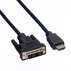 Кабел ROLINE Value HDMI-DVI (18+1) M/M 2 m