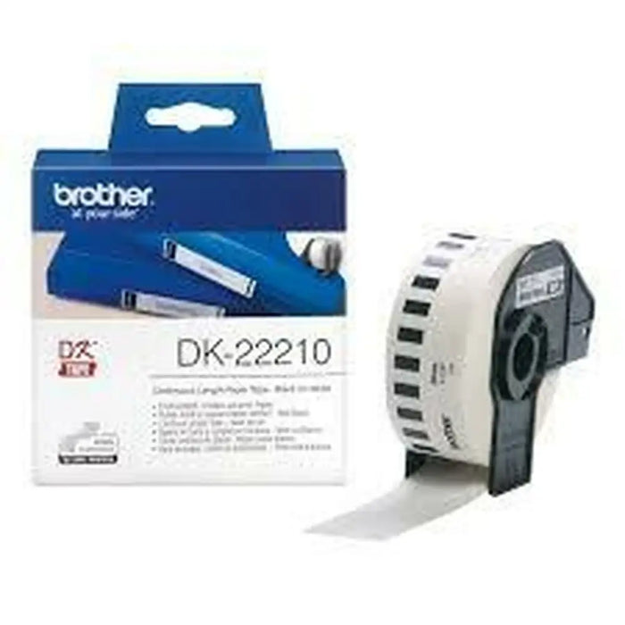Ролка хартия за принтери Brother DK-22210 Бял 29 mm x 30,48