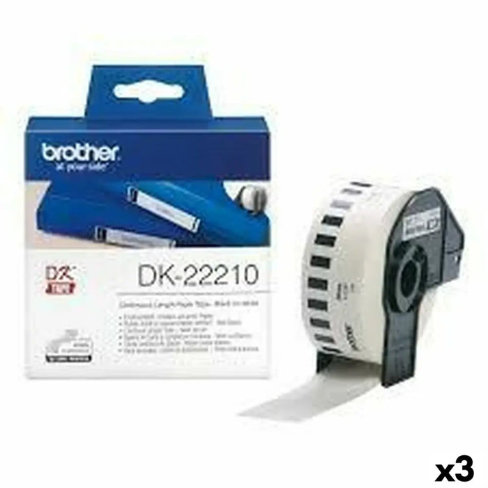 Ролка хартия за принтери Brother DK-22210 Бял 29 mm x 30,48
