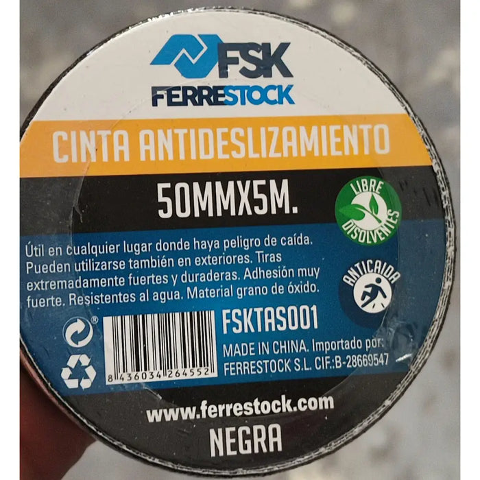 Roll of Anti-Slip Material Ferrestock Черен 5 m x 50 mm Не