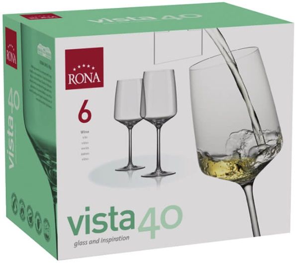 Комплект чаши за вино Rona - Vista 6839, 6 броя x 400 ml