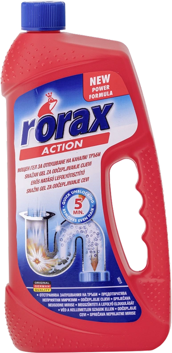 Гел за отпушване на канали Rorax, 1 l