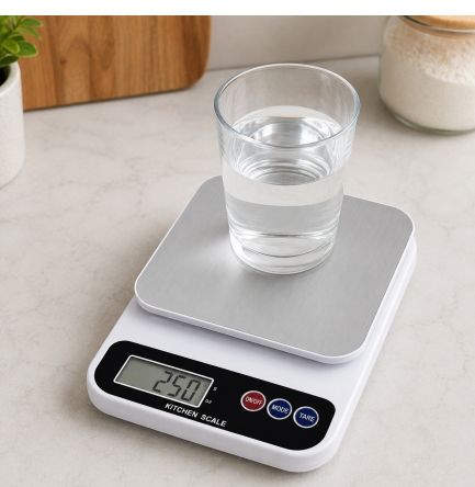 Дигитална кухненска везна Voltz - Rosberg, R51651P, 5 kg, бял/черен