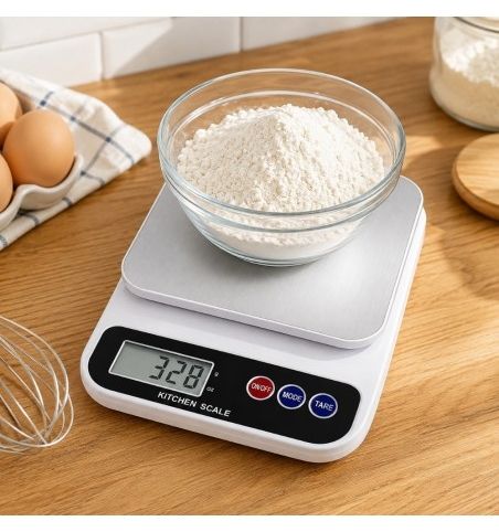Дигитална кухненска везна Voltz - Rosberg, R51651P, 5 kg, бял/черен