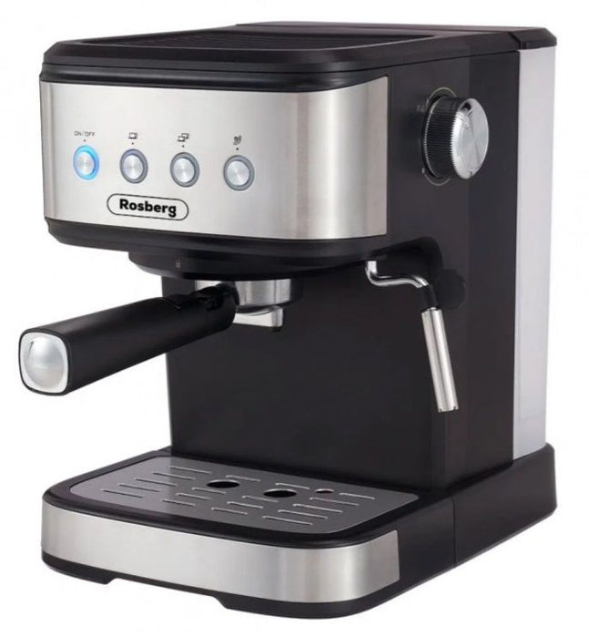 Кафемашина Rosberg - Premium RP51171F, 20 bar, 1.2 l, черна/сива
