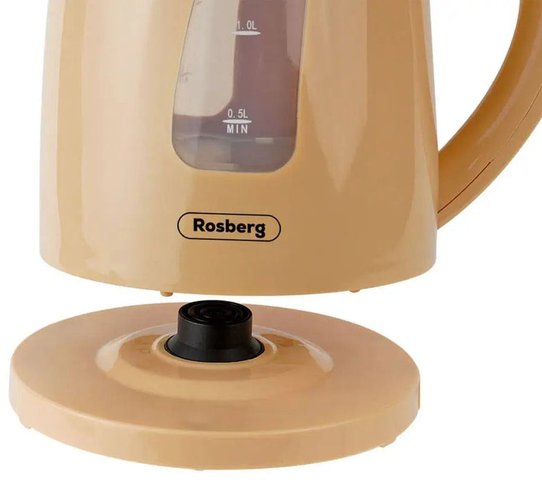 Електрическа кана Rosberg - R51230B, 2200W, 1.7 l, бежова