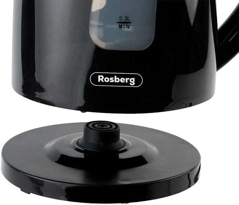 Електрическа кана Rosberg - R51230B, 2200W, 1.7 l, черна