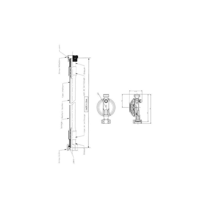 Регулатор за Газ Бутан Rousseau M20X150 Бял Златен