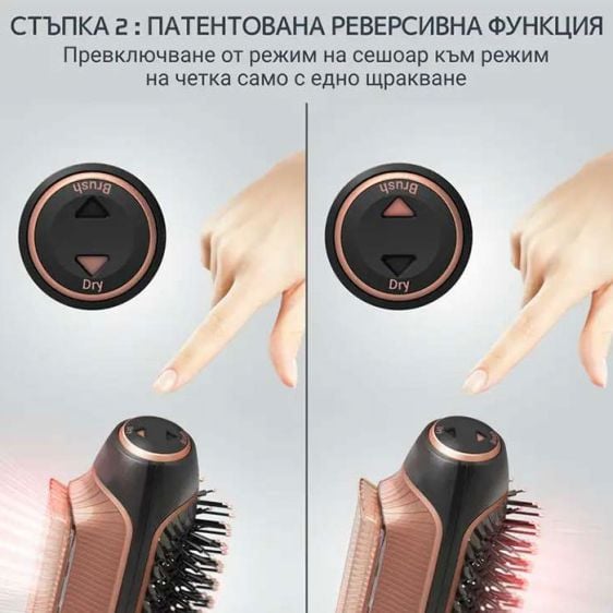 Сешоар и четка с горещ въздух ROWENTA Ultimate Experience Reverso 2в1 CF9840F0