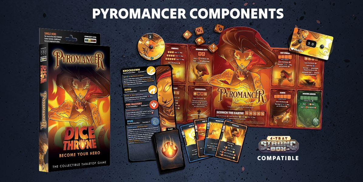 Разширение за настолна игра Dice Throne: Pyromancer Hero Pack