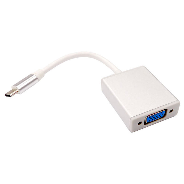 Кабел адаптер от източник с USB-C ROYAL към приемник с VGA TYPE-C -> VGA работи само в тази посока