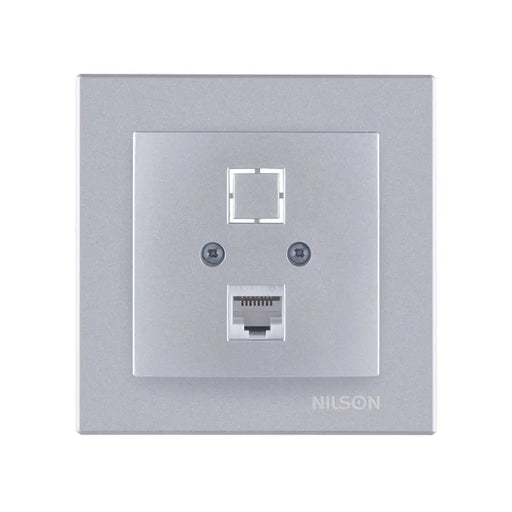 РОЗЕТКА RJ45 CAT.5E СРЕБРО NILSON ALEGRA