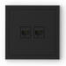 РОЗЕТКА 2XRJ45 UTP CAT.6 С РАМКА ЧЕРНА