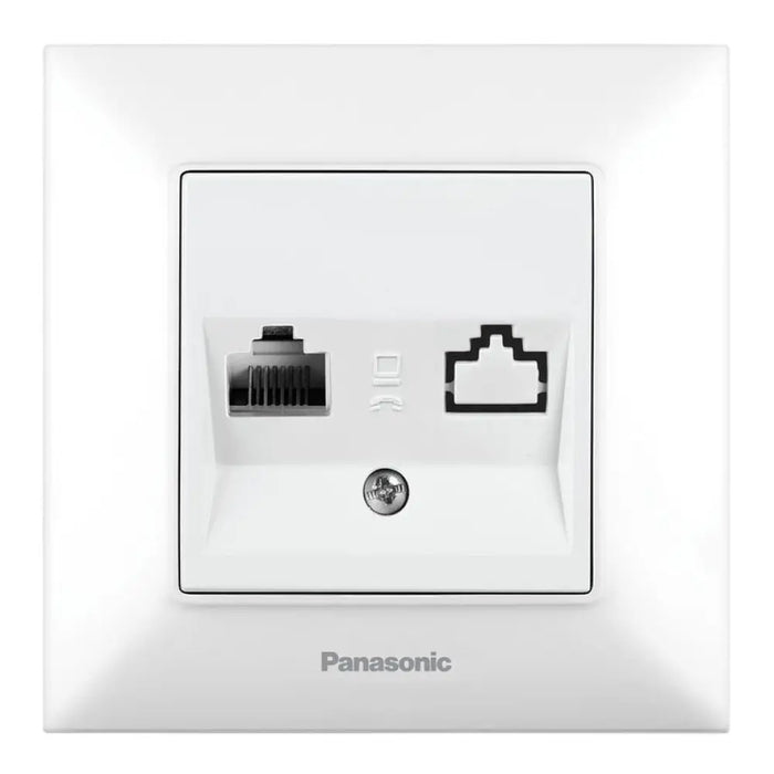 РОЗЕТКА КОМП. CAT5E БЯЛ PANASONIC Arkedia Slim