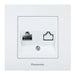 РОЗЕТКА PC RJ45 CAT5E PANASONIC БЯЛ Karre +