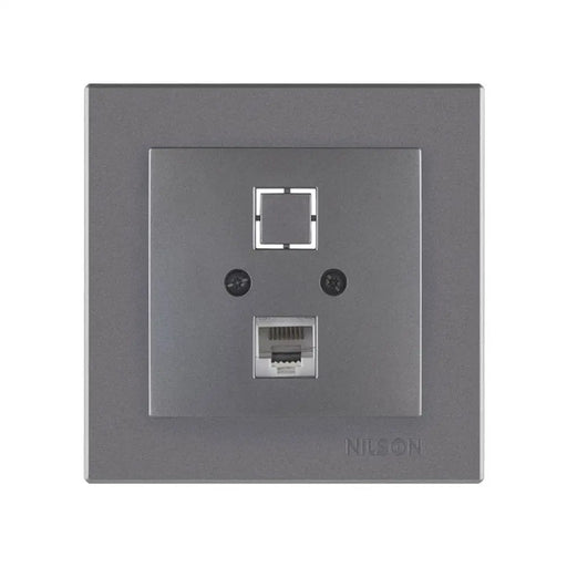 РОЗЕТКА RJ45 CAT.5E АНТРАЦИТ NILSON ALEGRA