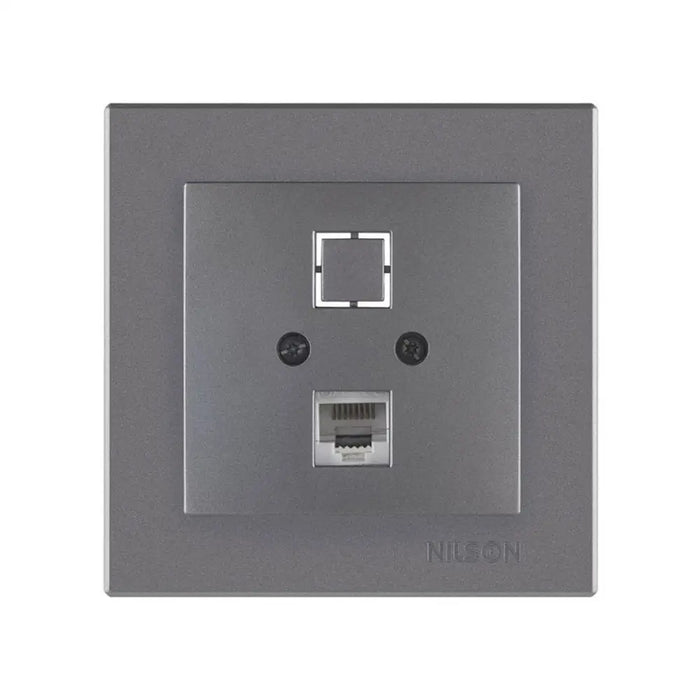 РОЗЕТКА RJ45 CAT.5E АНТРАЦИТ NILSON ALEGRA