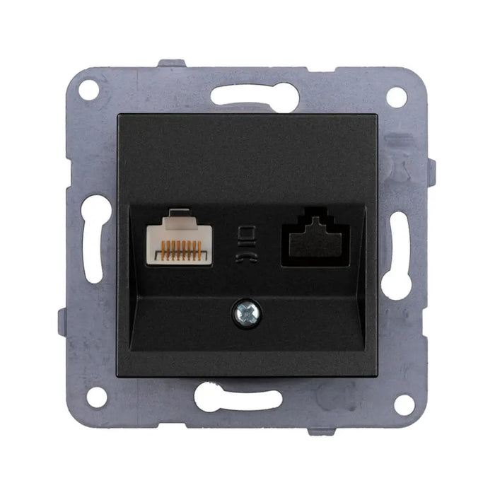 РОЗЕТКА RJ45 CAT 5E ЧЕРНА PANASONIC KARRE PLUS
