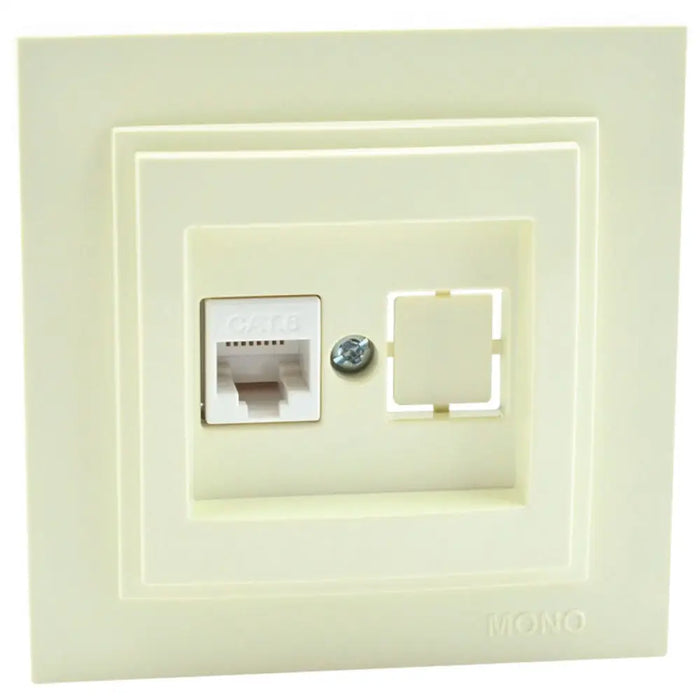РОЗЕТКА RJ45/CAT6 КРЕМ DESPINA MONO КРЕМ