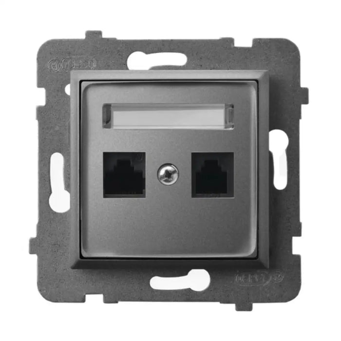 РОЗЕТКА RJ45 СИВ МАТ