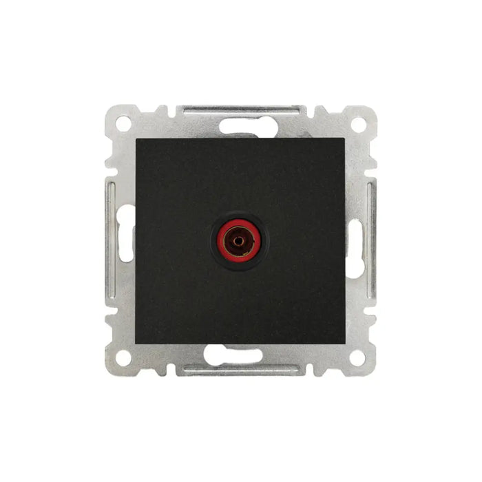 РОЗЕТКА TV ПРЕХОДНА МЕХАНИЗЪМ ЧЕРЕН MAKEL KAREA LINE