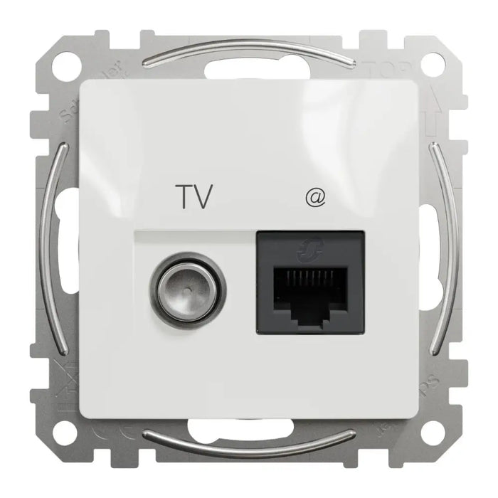 РОЗЕТКА TV + RJ45 CAT.6 UTP БЯЛА SEDNA