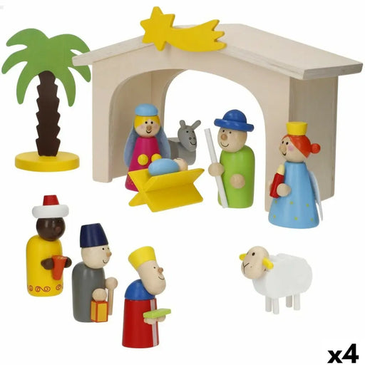 Рождествена Коледна Сцена Woomax Дървен plywood 23 x 16 x
