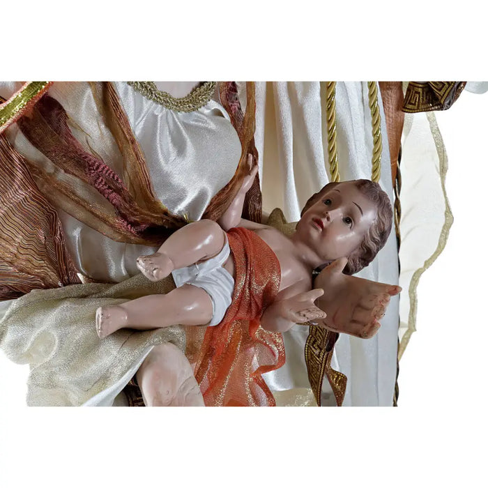 Рождествена Коледна Сцена DKD Home Decor Бял Златен 48 x 28