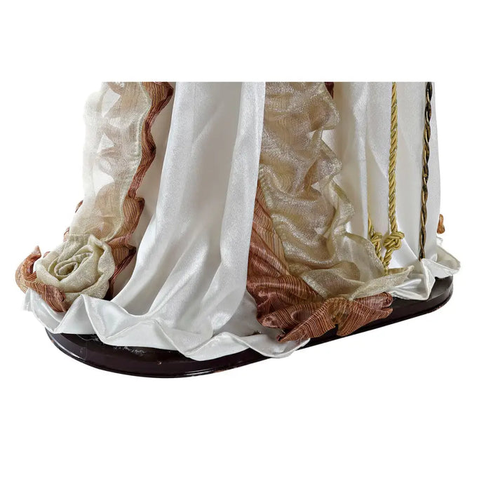 Рождествена Коледна Сцена DKD Home Decor Бял Златен 48 x 28