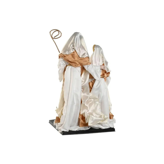 Рождествена Коледна Сцена Home ESPRIT Бял Златен 27 x 24 x