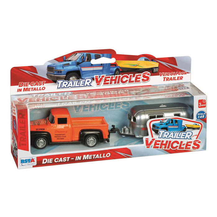 ИГРАЧКА RS TOYS ПИКАП ТРЕЙЛЪР МЕТАЛ 1:48 АСОРТИМЕНТ