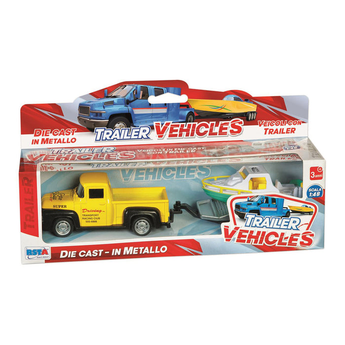ИГРАЧКА RS TOYS ПИКАП ТРЕЙЛЪР МЕТАЛ 1:48 АСОРТИМЕНТ