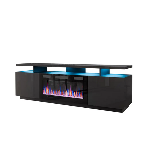 RTV EVA шкаф с електрическа камина 180x40x52 см