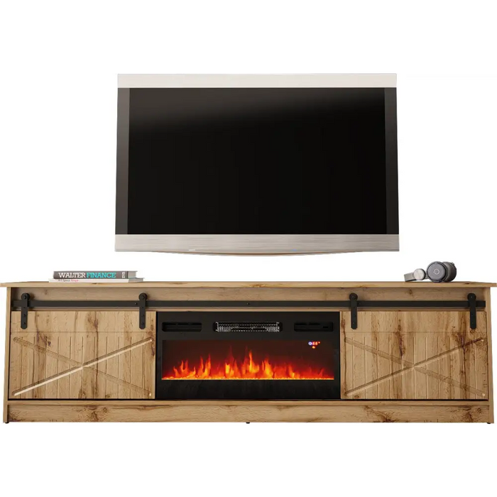 RTV GRANERO + шкаф за камина 200x56.7x35 дъб вотан