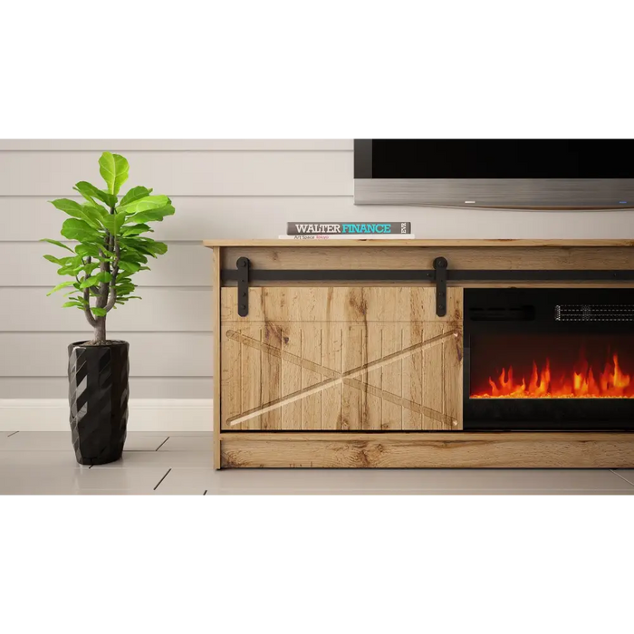 RTV GRANERO + шкаф за камина 200x56.7x35 дъб вотан