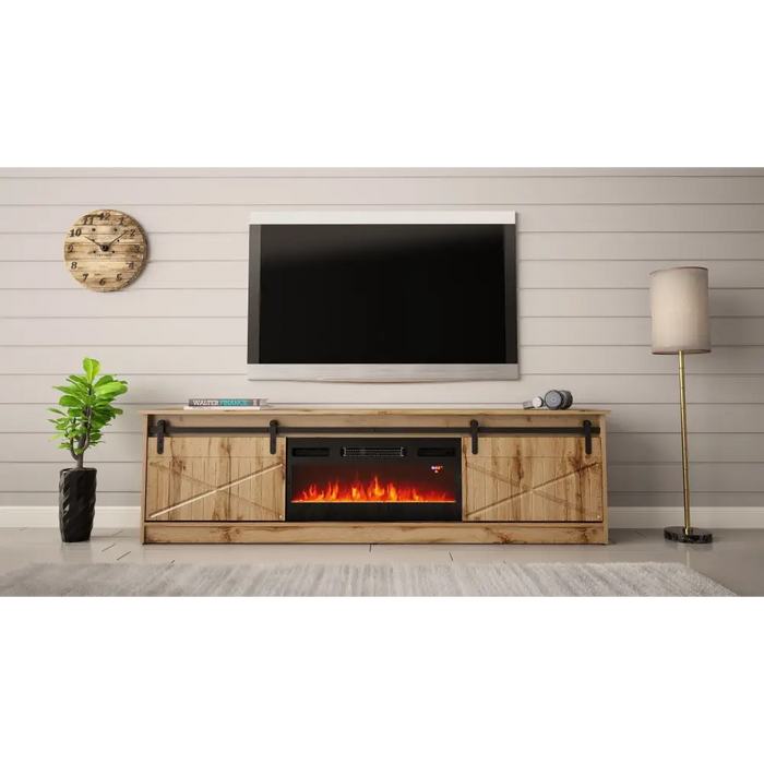 RTV GRANERO + шкаф за камина 200x56.7x35 дъб вотан