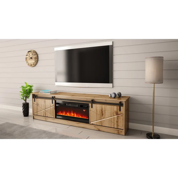 RTV GRANERO + шкаф за камина 200x56.7x35 дъб вотан