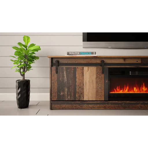 RTV GRANERO + шкаф за камина 200x56.7x35 старо дърво