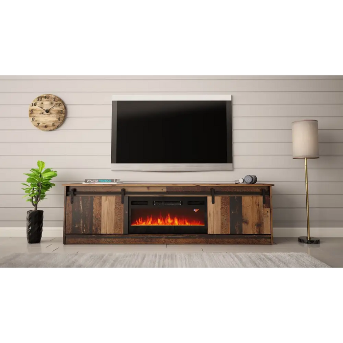 RTV GRANERO + шкаф за камина 200x56.7x35 старо дърво