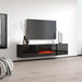 RTV LUXE шкаф 182.6x34.5x37.5 черен/черен гланц + черна