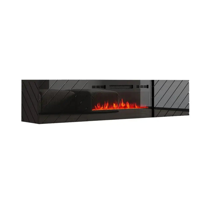 RTV LUXE шкаф 182.6x34.5x37.5 черен/черен гланц + черна