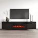 RTV LUXE шкаф 182.6x34.5x37.5 черен/черен гланц + черна